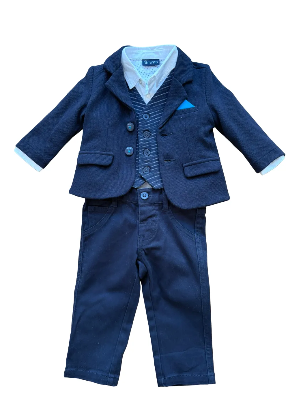 Ensemble costume formel Brums Navy (6M / 68)