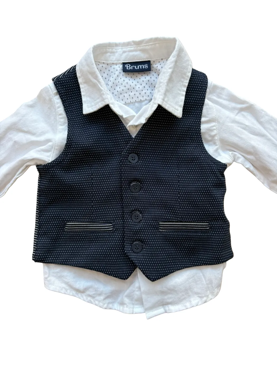 Ensemble costume formel Brums Navy (6M / 68)