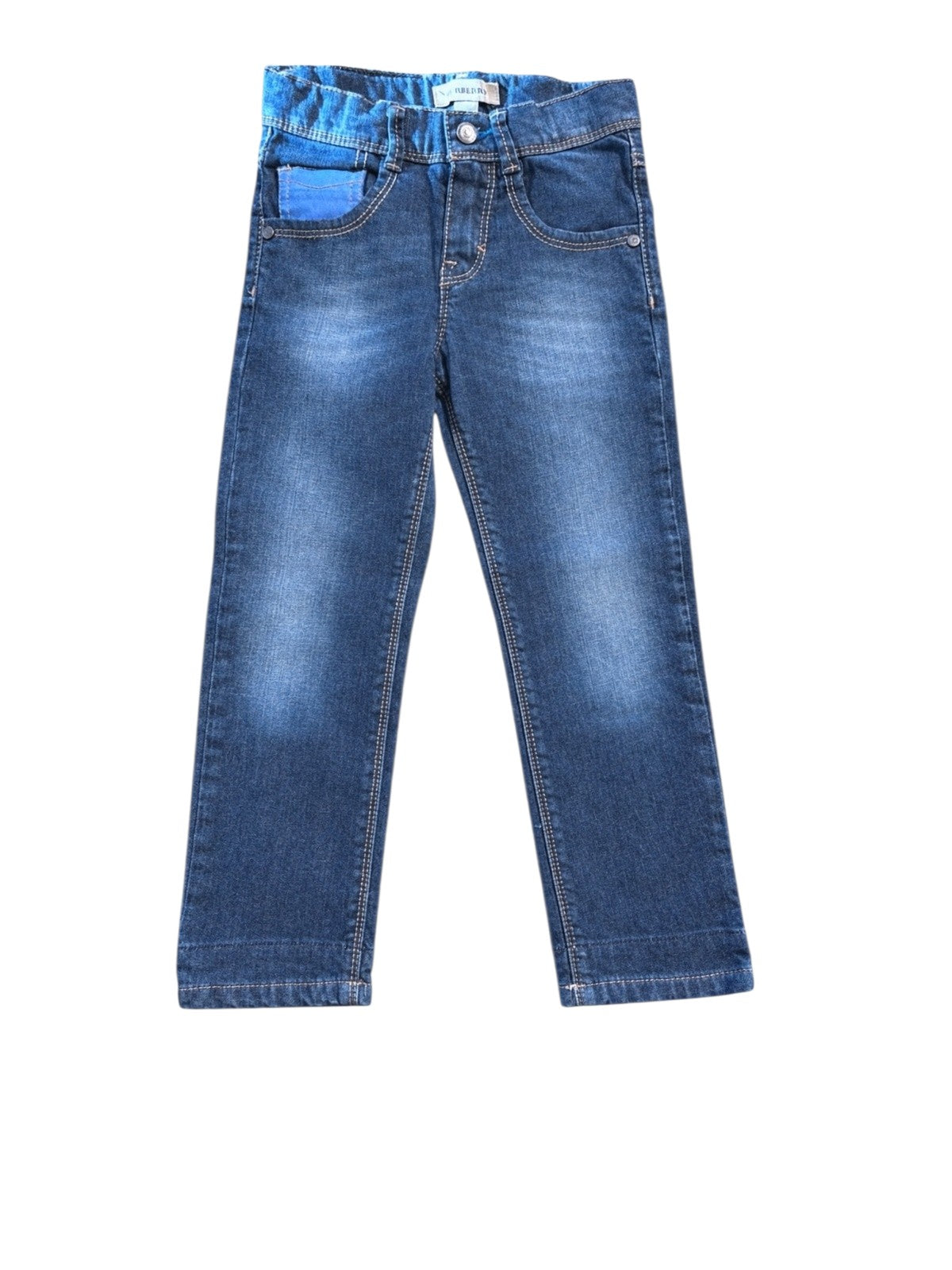 Burberry Boy Dark Blue Contrast-Pocket Denim Jeans, 4Y / 102 - second hand baby clothing