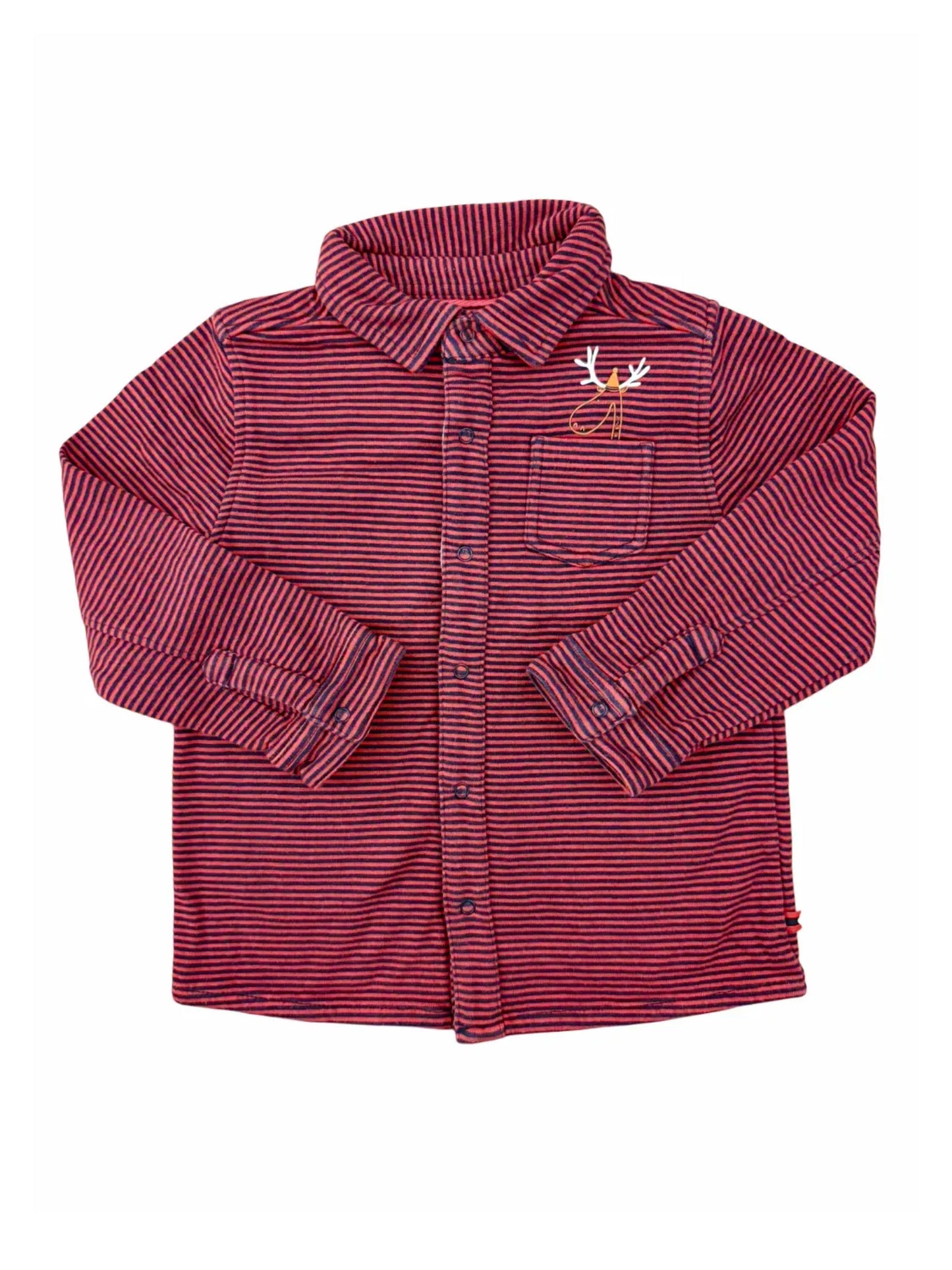 Cadet Rousselle Reindeer Striped Shirt (2Y)