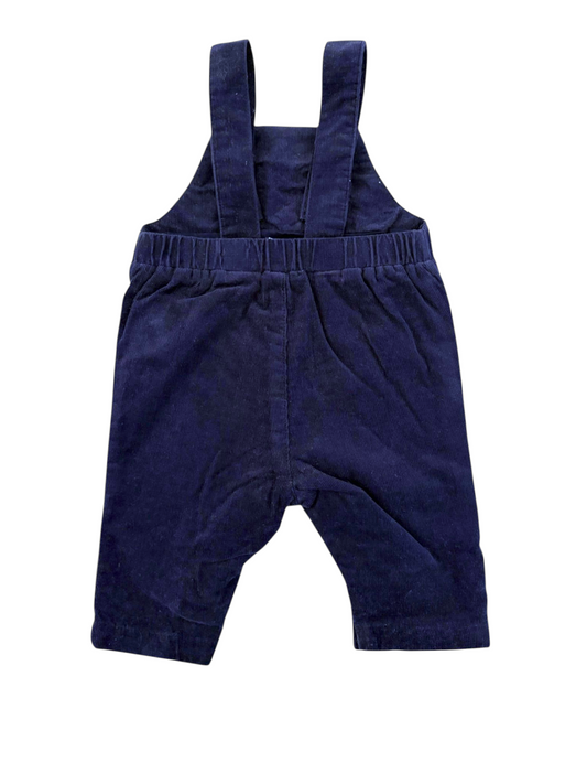 Cadet Rousselle Navy Corduroy Overalls size 1M - second hand baby clothing