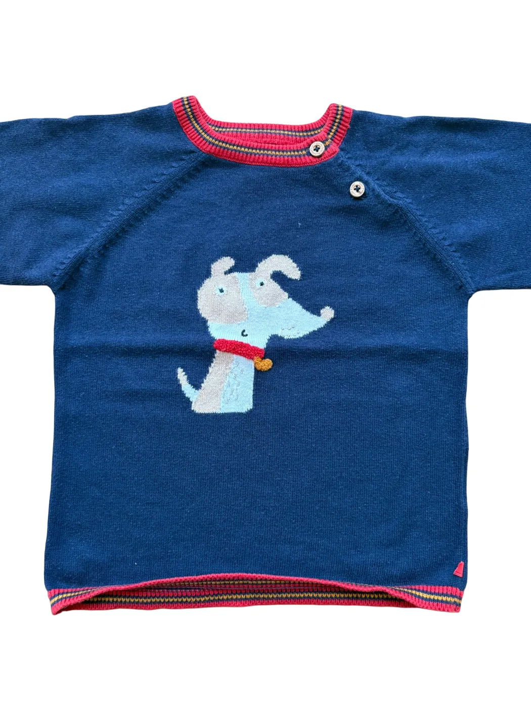 Cadet Rousselle Navy Dog Sweater (18M)