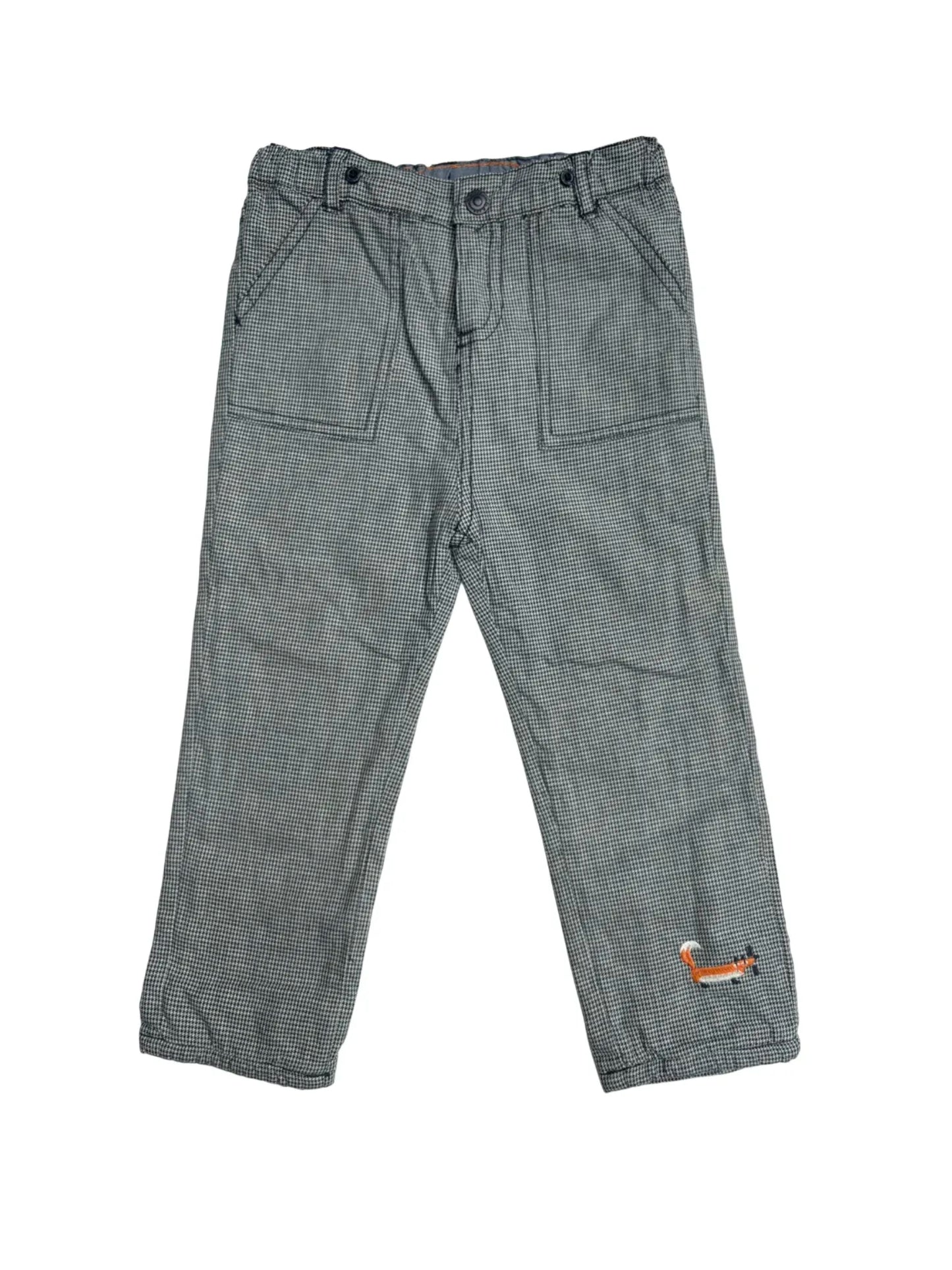 Cadet Rousselle Grey Check Lined Pants (2Y)