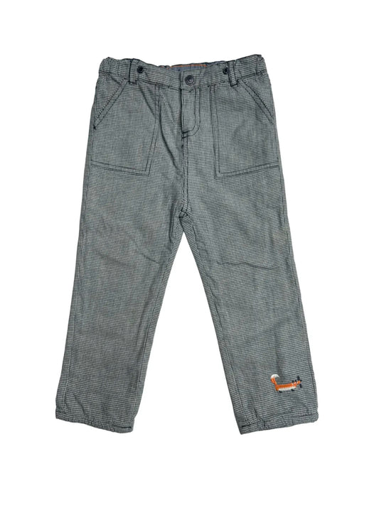 Cadet Rousselle Grey Check Lined Pants (2Y)