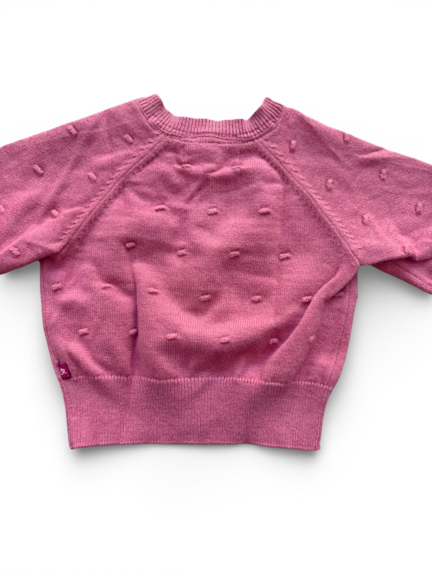 Gilet en maille à pompons rose Cadet Rousselle (6 mois)