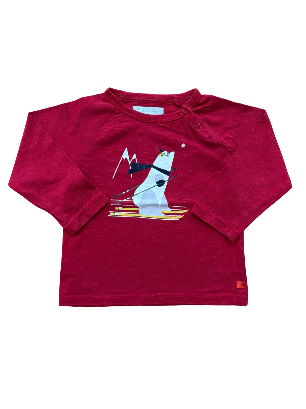 Cadet Rousselle Red Skiing Polar Bear T-Shirt (18M)