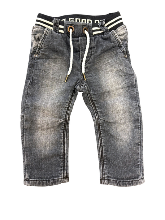 Catimini Boy Grey Washed Drawstring Jeans, 12M / 74 - second hand baby clothing