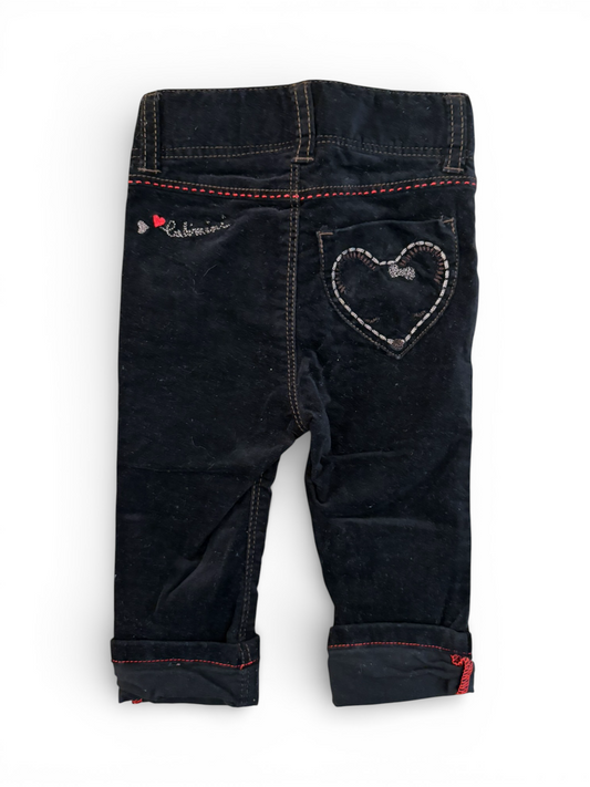 Catimini Black Velvet Pants (6M / 68)