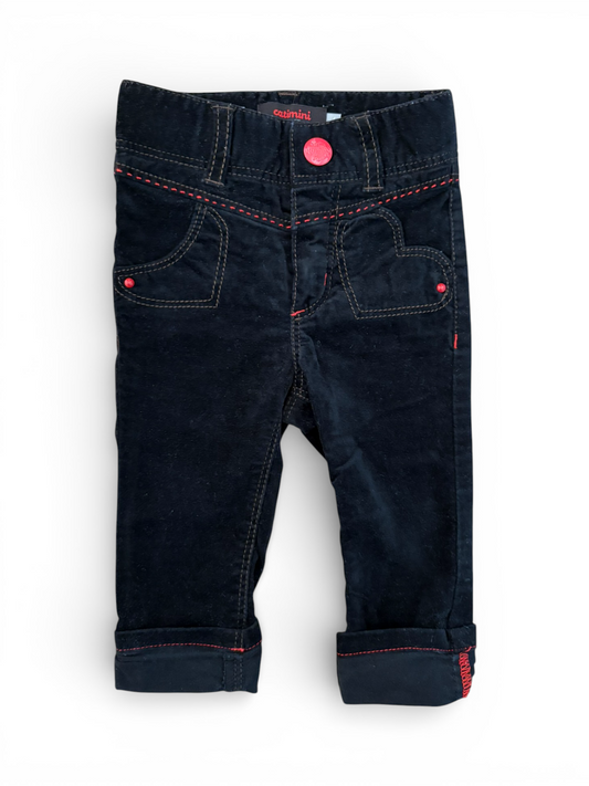 Catimini Black Velvet Pants (6M / 68)