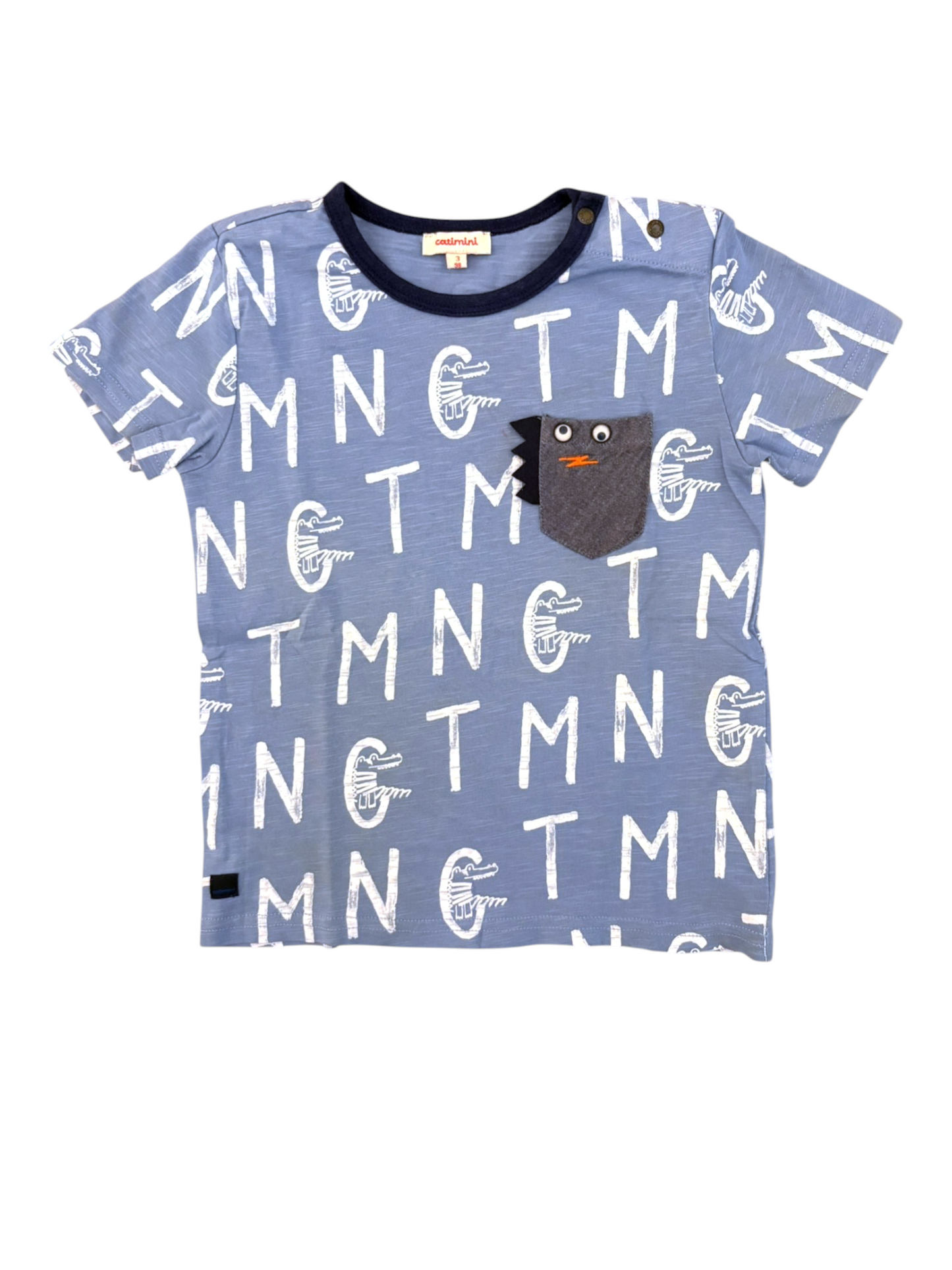 Catimini Blue T-Shirt size 3Y / 98 - second hand baby clothing