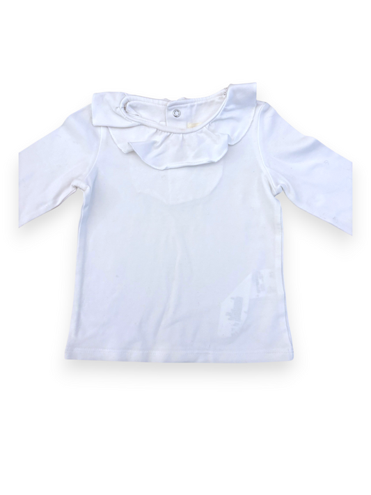 Catimini White Ruffle Collar Top size 18M - second hand baby clothing