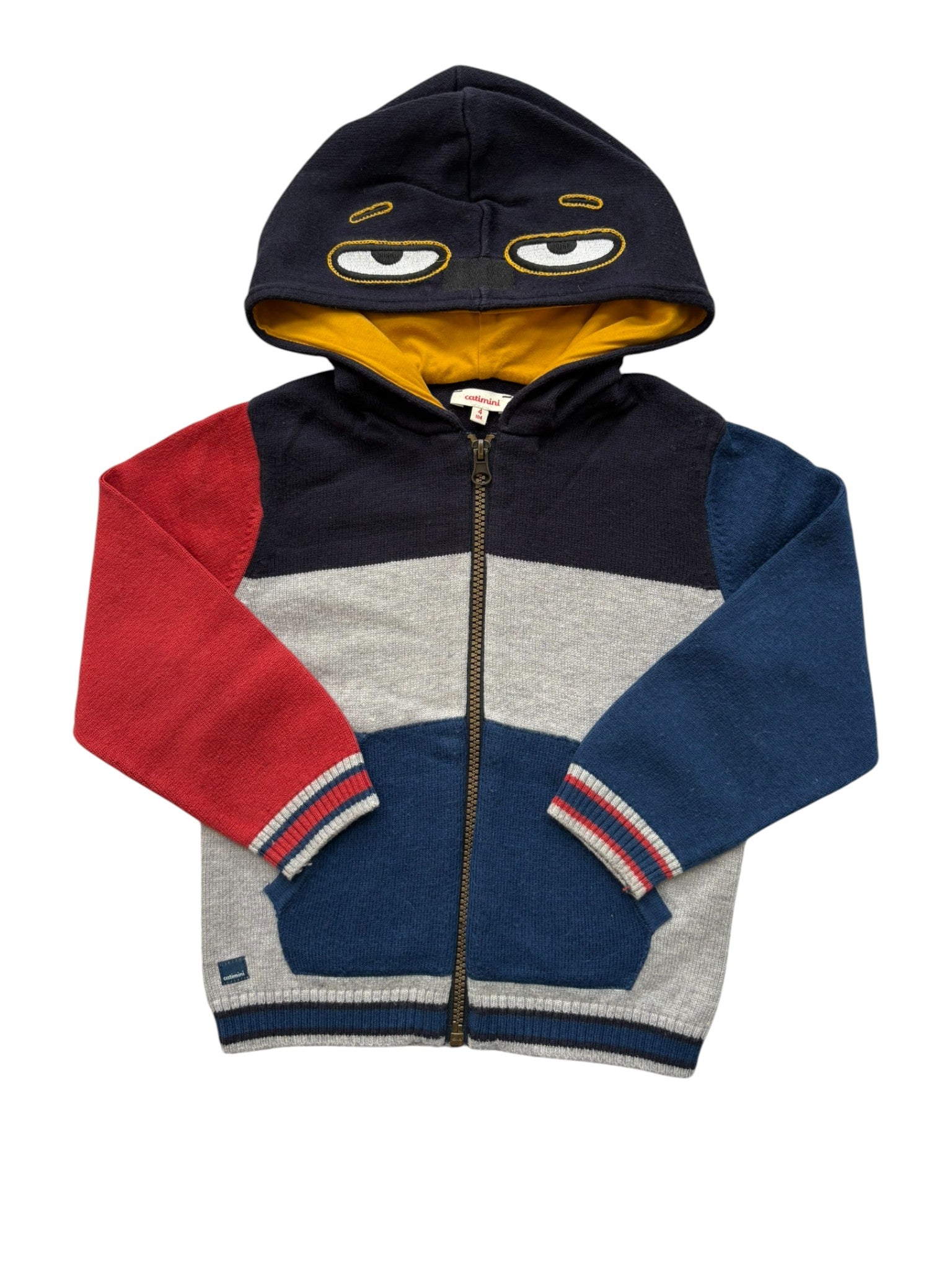 Catimini Colorblock Zip Hoodie size 4Y / 104 - second hand baby clothing