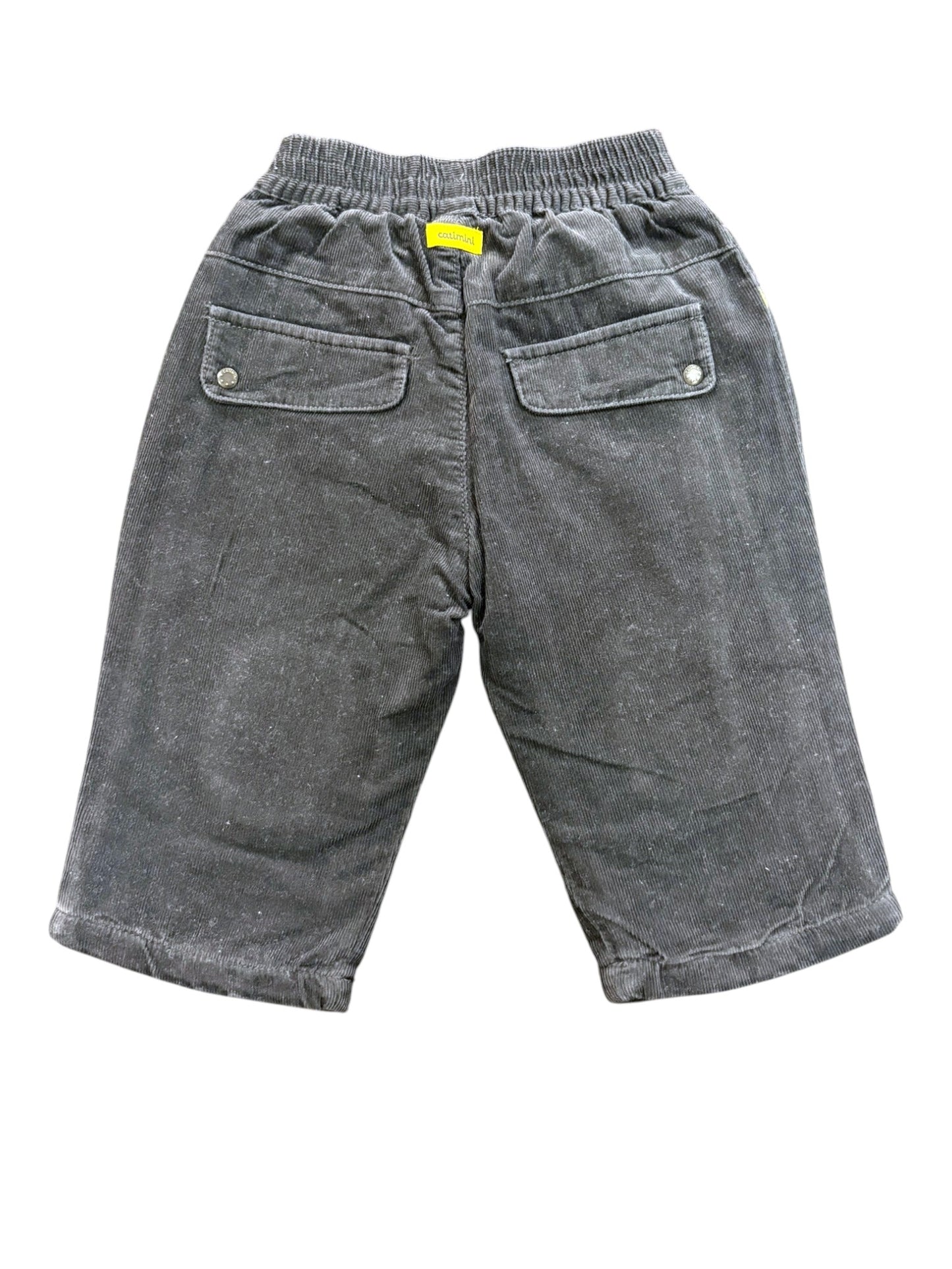 Pantalon en velours côtelé gris Catimini (6M)