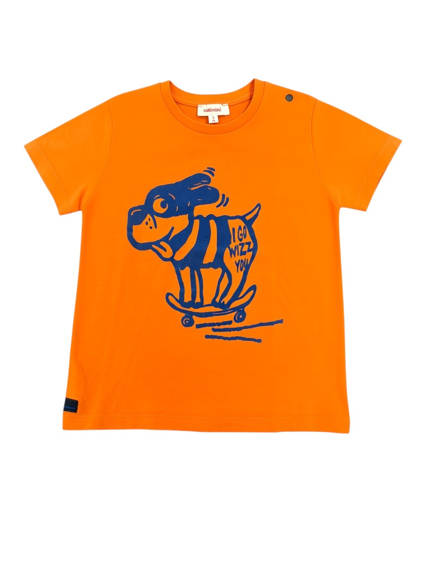 Catimini Orange Skateboard Dog T-Shirt (3Y / 98)