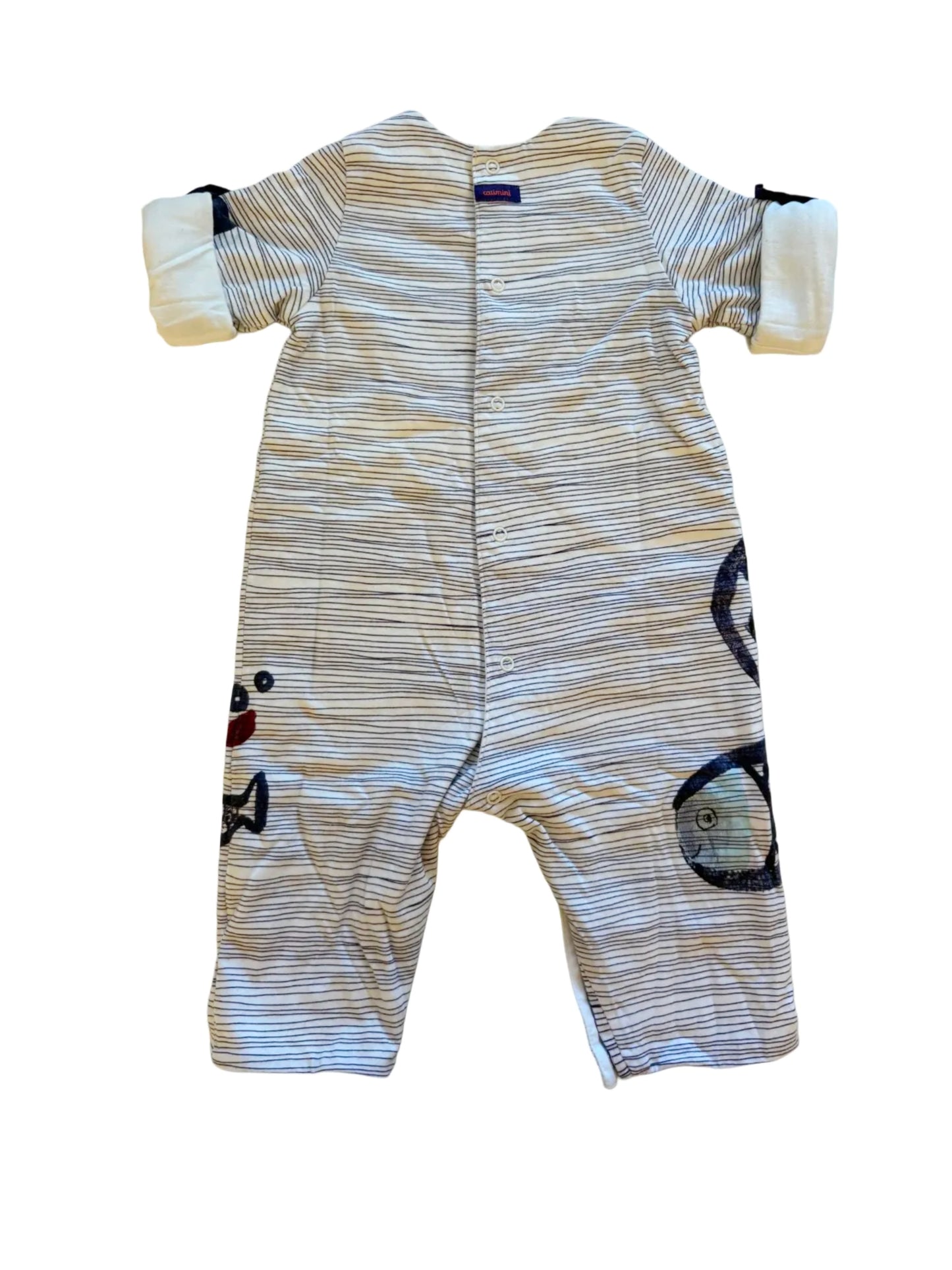 Catimini Striped Marine One-Piece (6M)