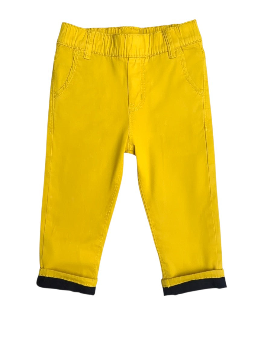 Catimini Yellow Lined Pants size 2Y / 86 - second hand baby clothing