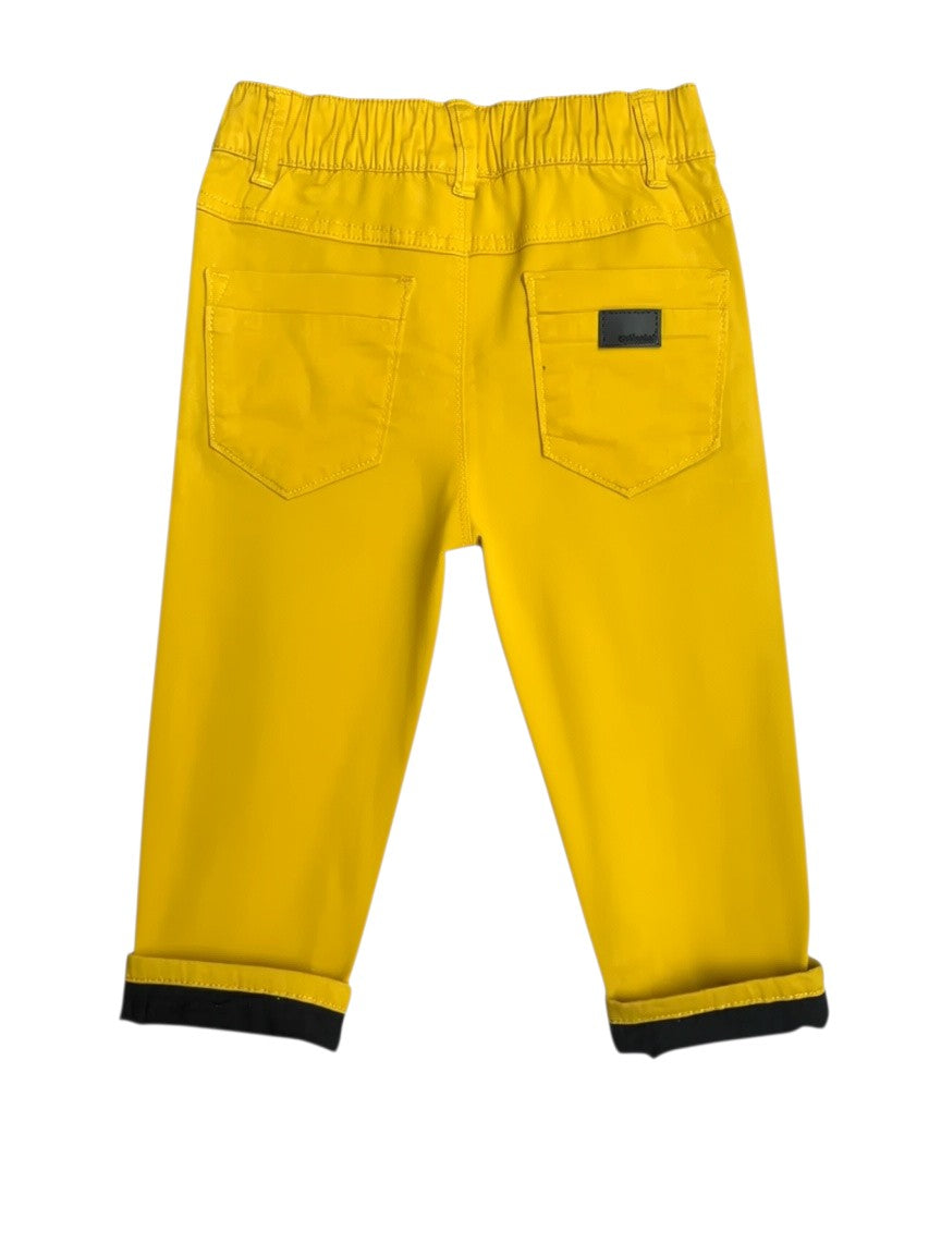 Catimini Yellow Lined Pants size 2Y / 86 - second hand baby clothing