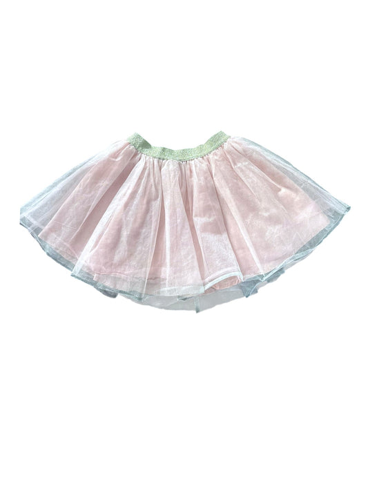 Catimini Girl Pale Pink Glitter Waist Tulle Skirt, 6Y / 116 - second hand baby clothing
