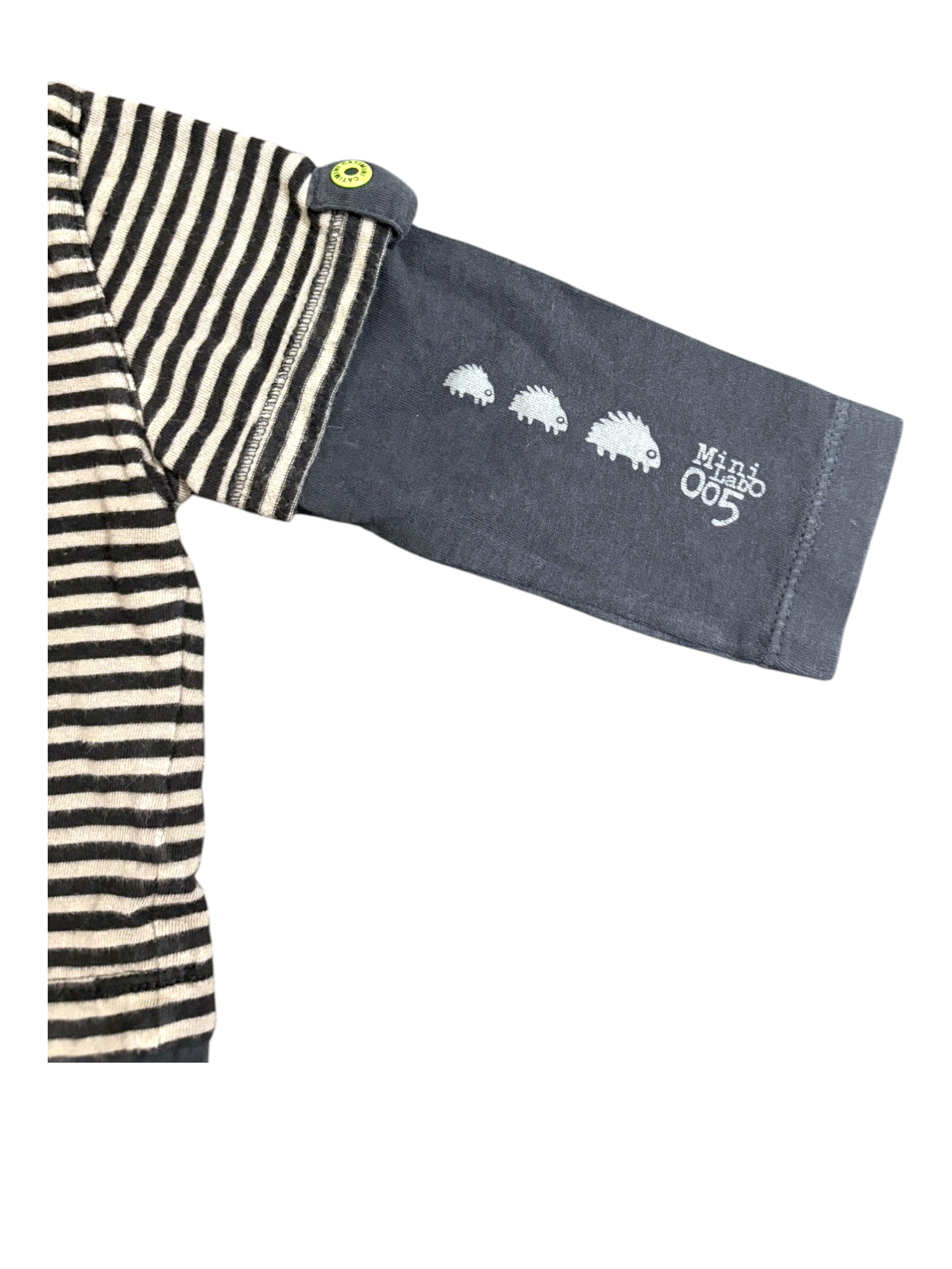 Catimini Boy Black & Beige Striped Long-Sleeve Top, 18M / 81 - second hand baby clothing