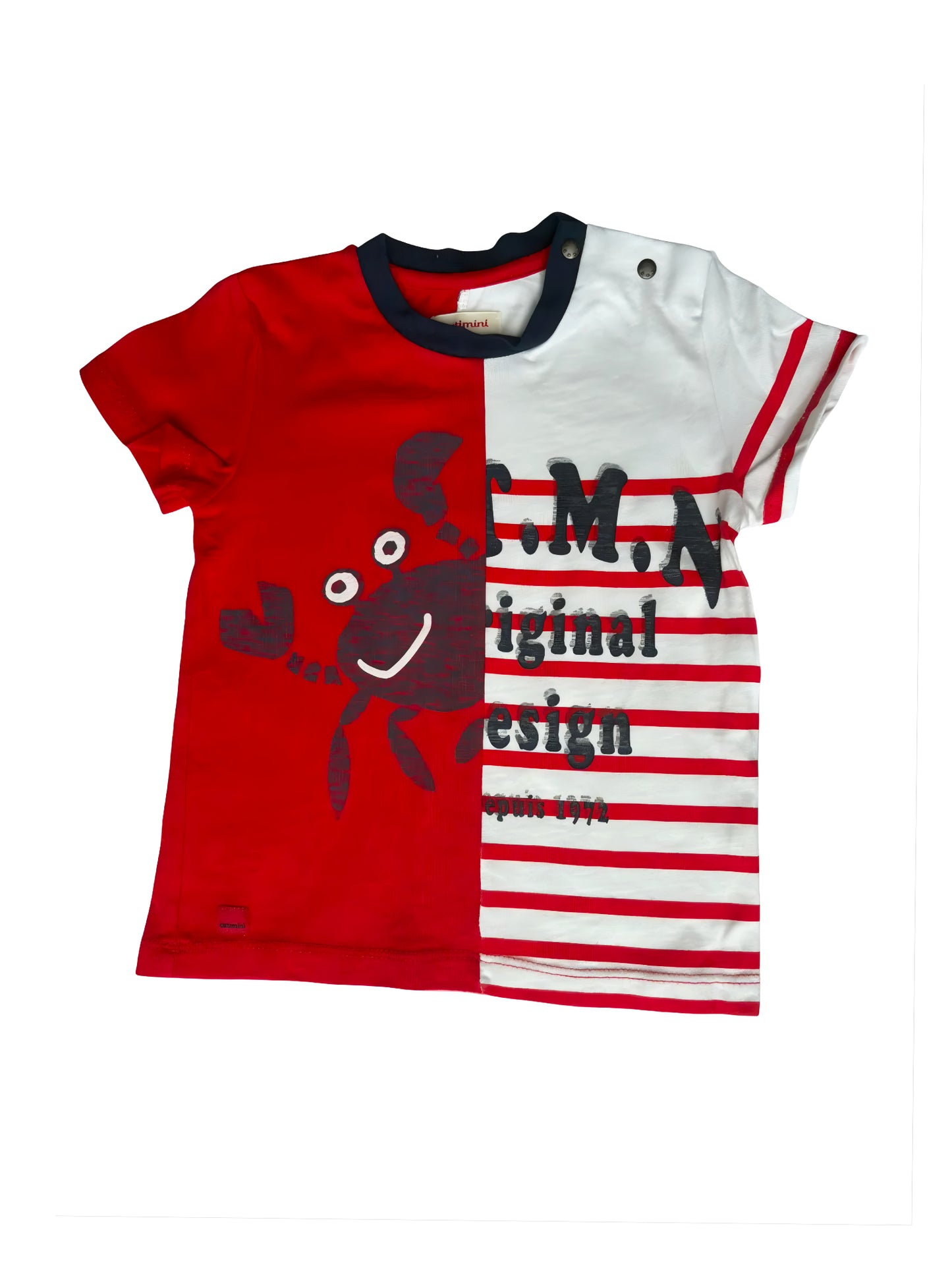 Catimini Red White Navy T-Shirt (2Y)
