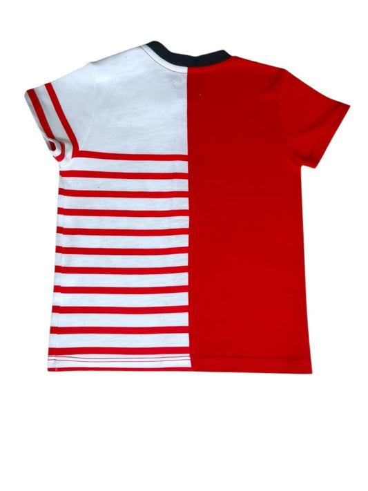 Catimini Red White Navy T-Shirt size 2Y - second hand baby clothing