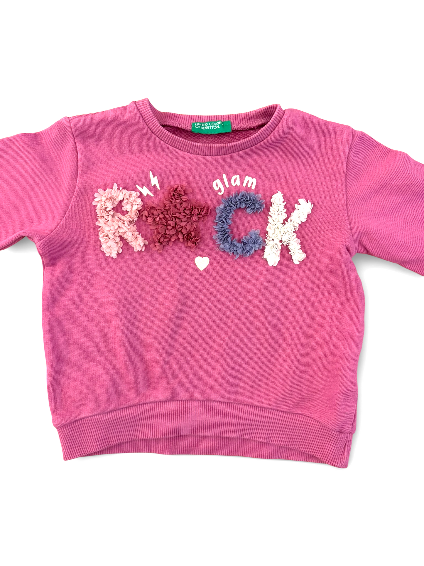 United Colors of Benetton Pink Rock Sweatshirt (18-24 Monate)
