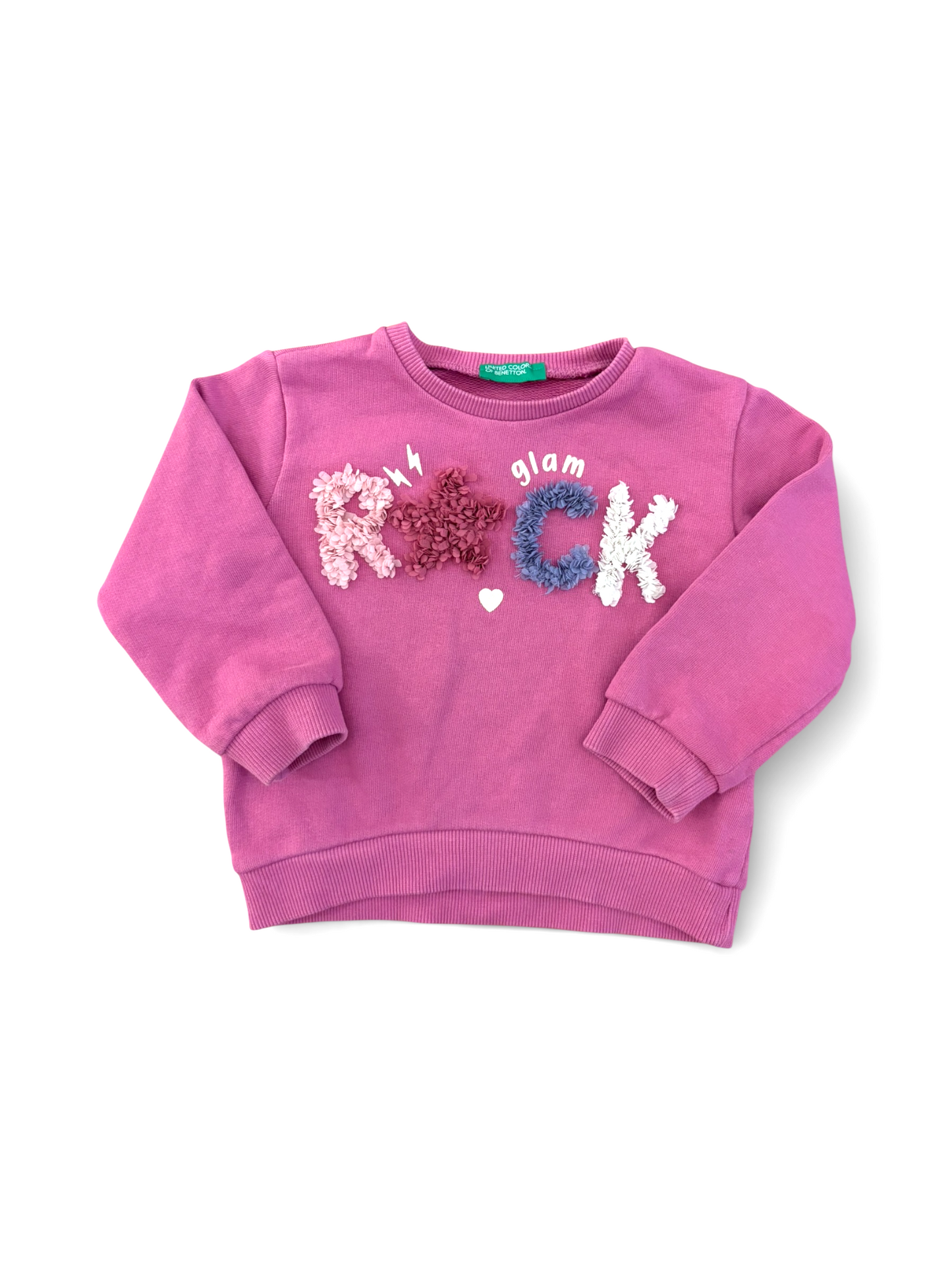 United Colors of Benetton Pink Rock Sweatshirt (18-24 Monate)