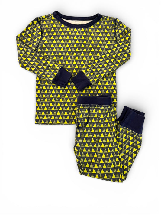Crewcuts Yellow Triangle Print Pajamas (3Y)