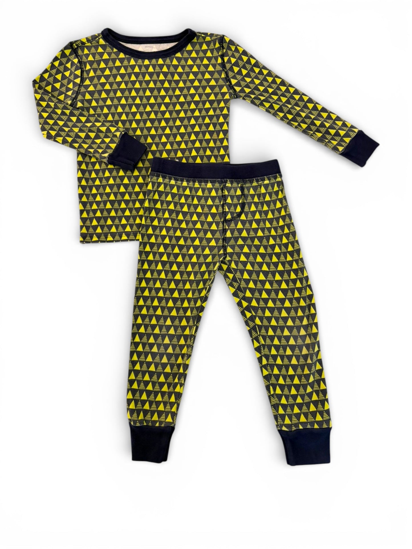 Crewcuts Yellow Triangle Print Pajamas (3Y)