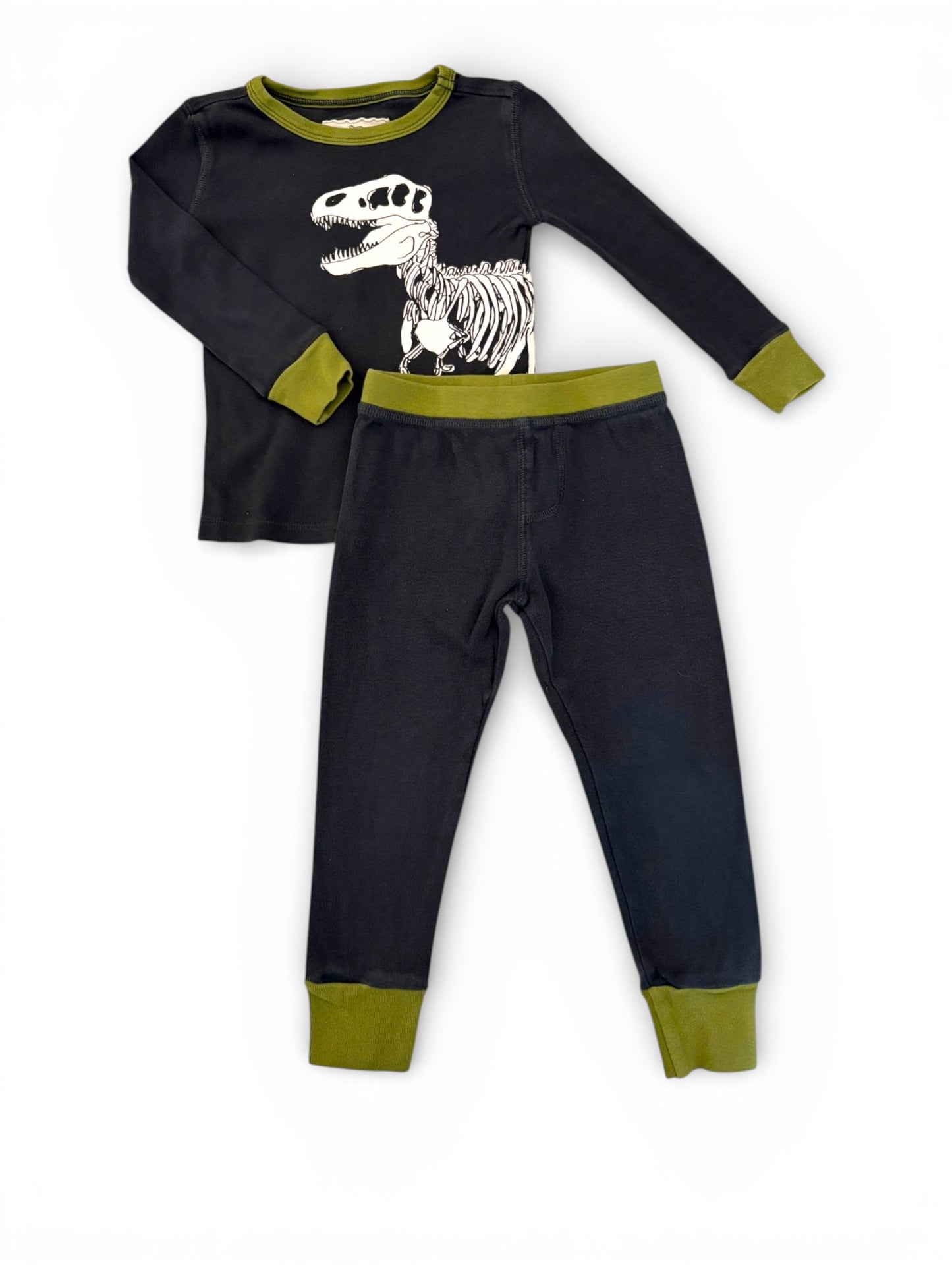 Crewcuts Black Dinosaur Print Pajamas (3Y)