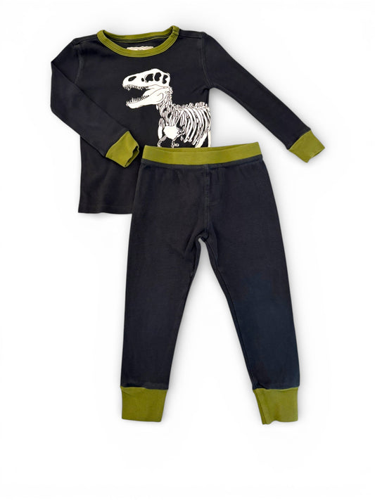 Crewcuts Black Dinosaur Print Pajamas (3Y)