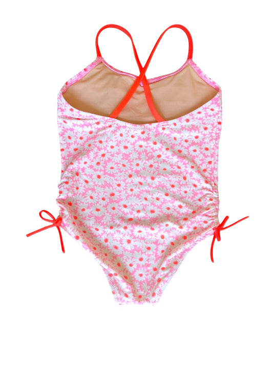 Crewcuts  Pink & Orange Flowers Swimsuit (XS (4-5Y)