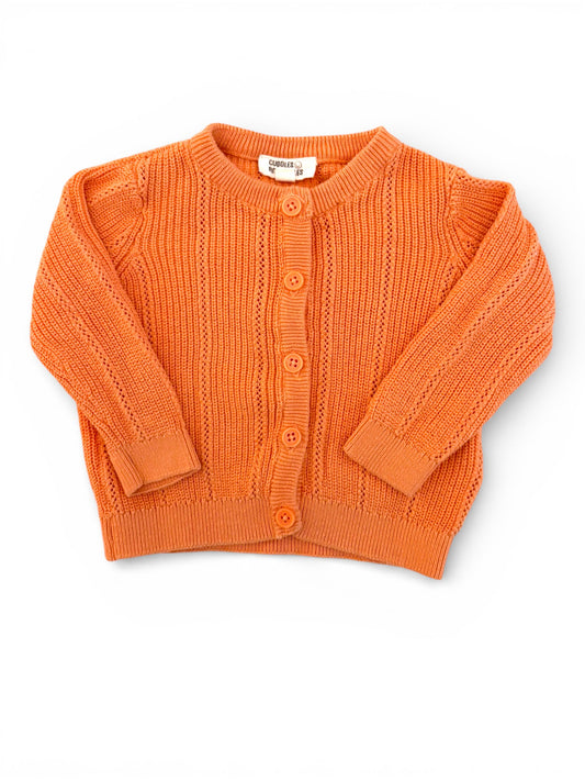 Cuddles & Smiles Coral Cardigan (0-3M / 62)