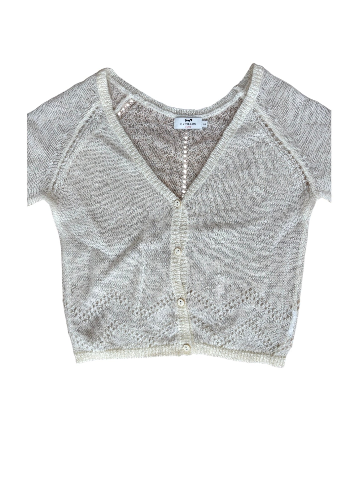 Cyrillus Cream Knit Cardigan (10Y)