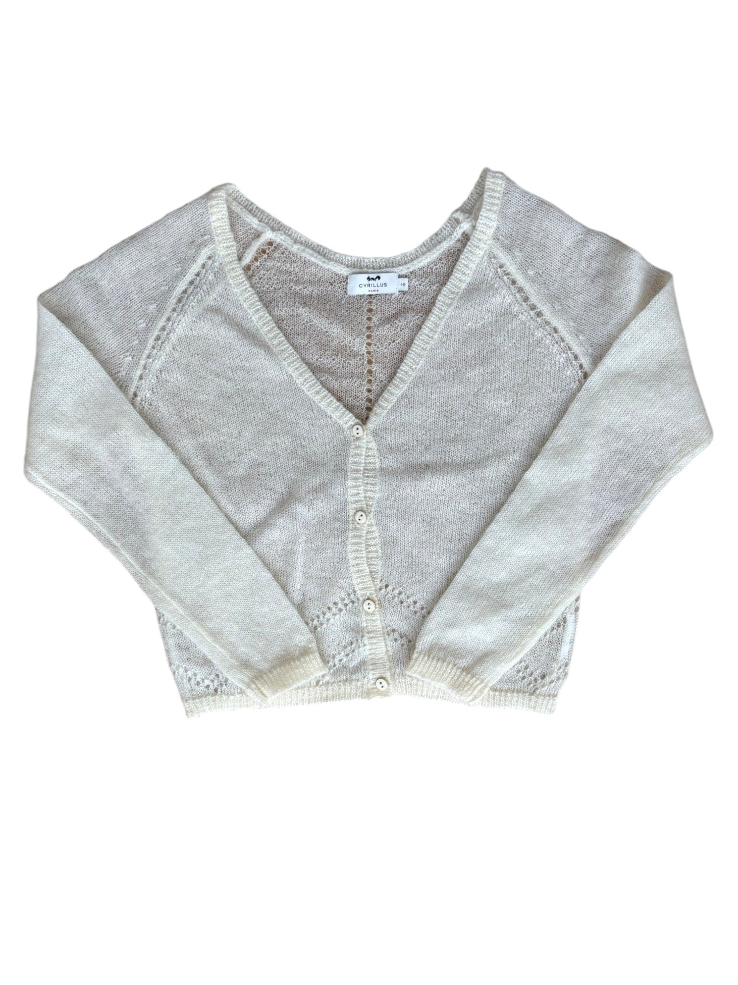 Cyrillus Cream Knit Cardigan (10Y)