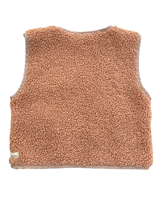 Daily7 Girl Dusty Pink Teddy Fleece Vest, 80 - second hand baby clothing
