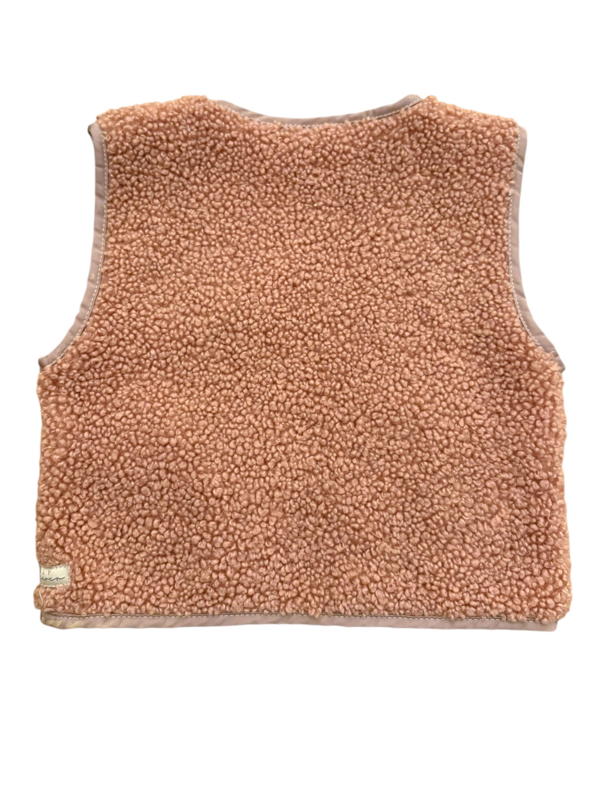 Daily7 Girl Dusty Pink Teddy Fleece Vest, 80 - second hand baby clothing