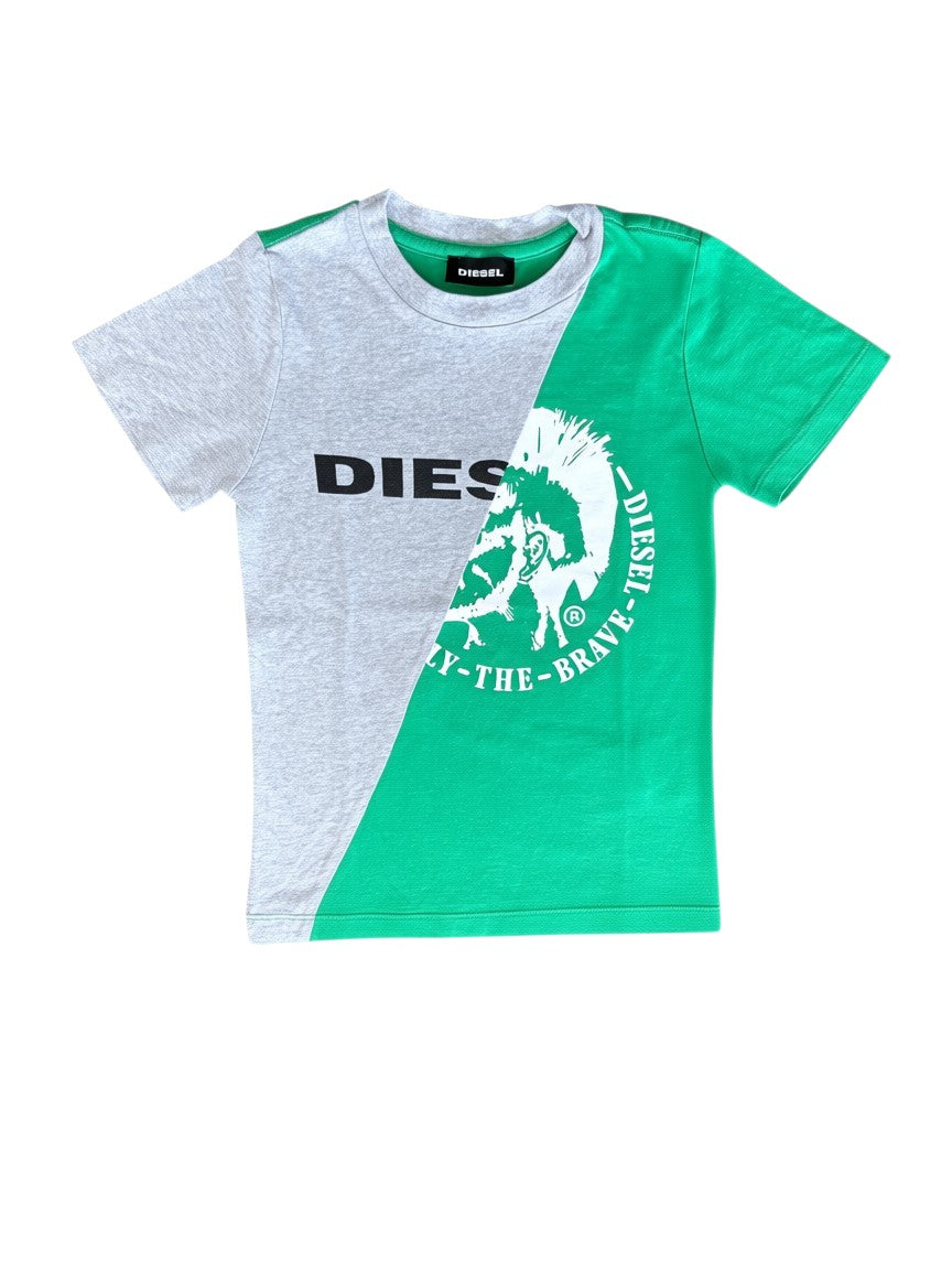 Diesel Green & Grey T-Shirt (4Y)