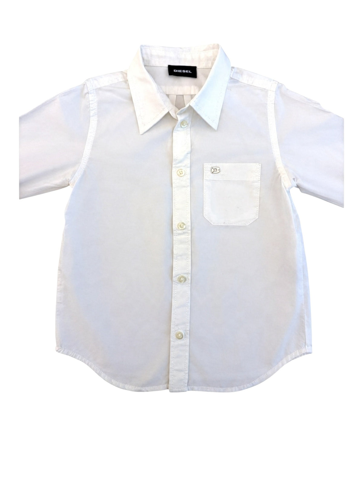 Diesel White Button-Down Shirt size 4Y / 104 - second hand baby clothing