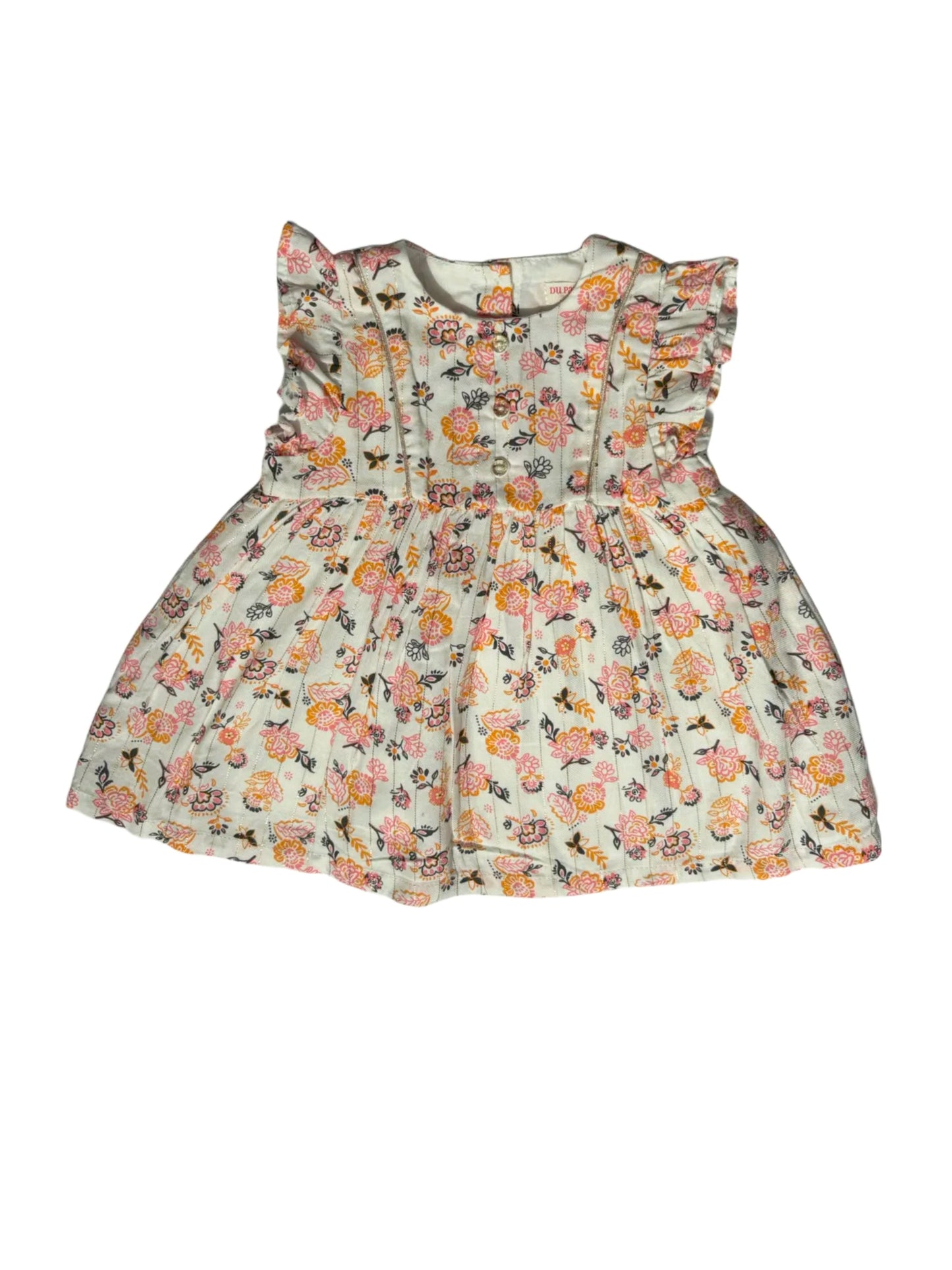 Robe à volants fleurie Du Pareil Au Même (6M / 68)