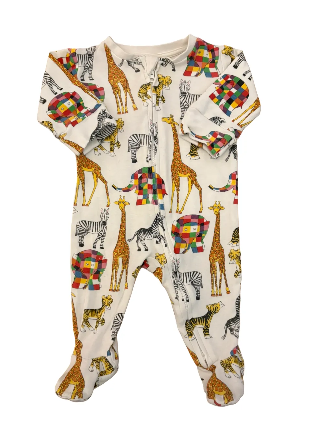 Elmer the Elephant Sleepsuit (0-3M)