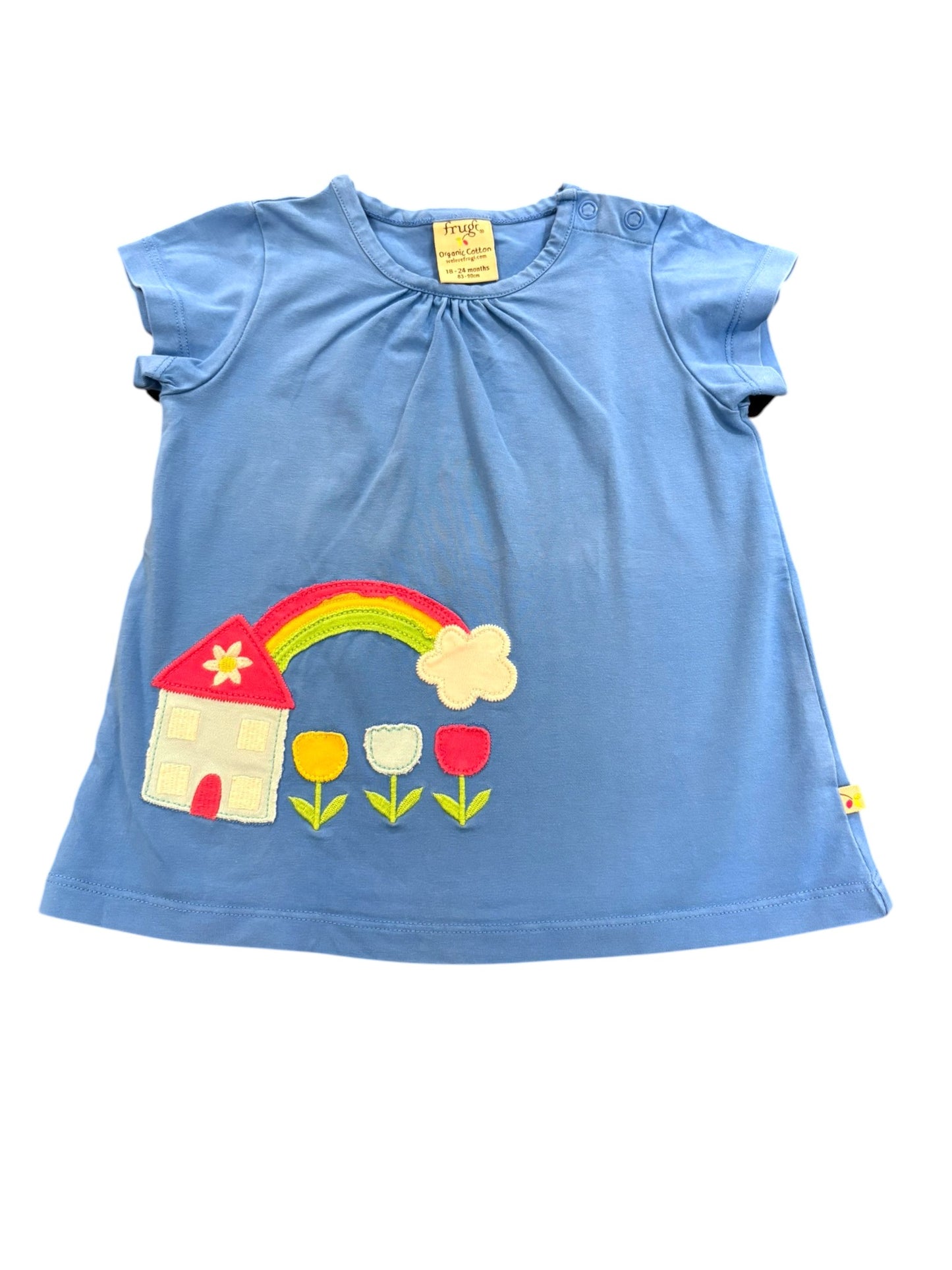 Frugi Débardeur Arc-en-ciel Bleu Maison (18-24M)