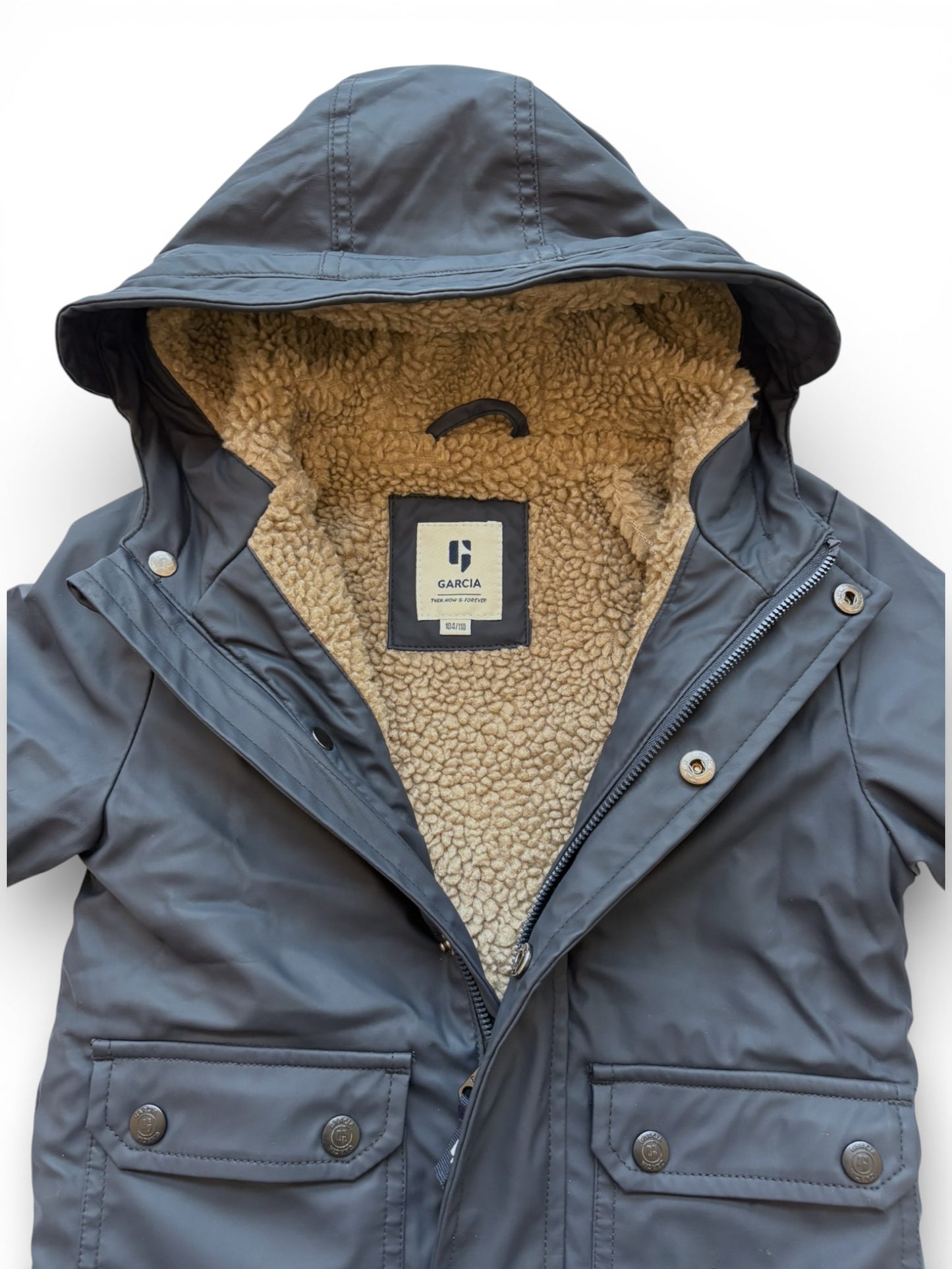 Veste Garcia Navy doublée en peau de mouton retournée (104-110)