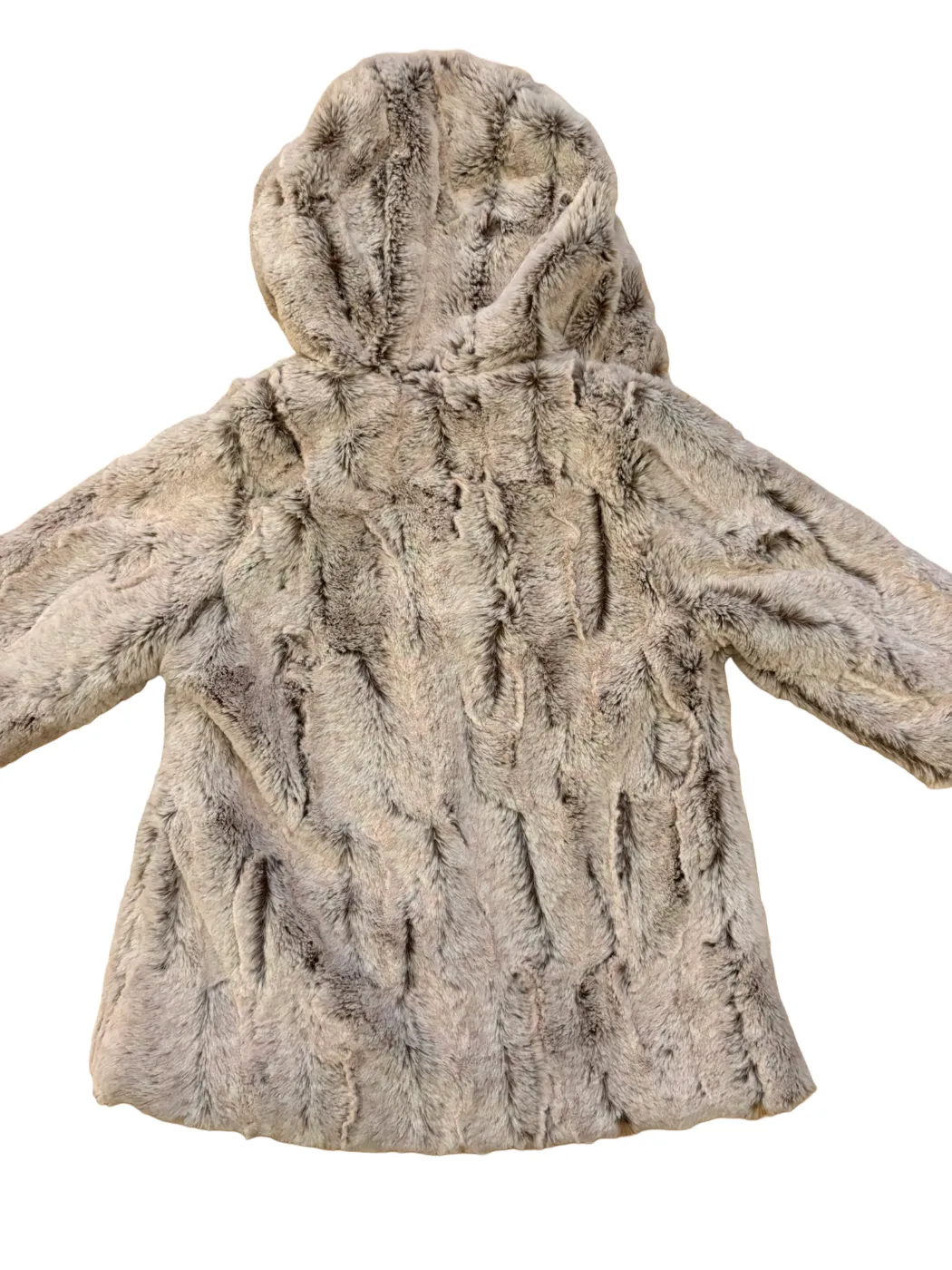 Manteau à capuche en fausse fourrure Gymp Taupe (74)