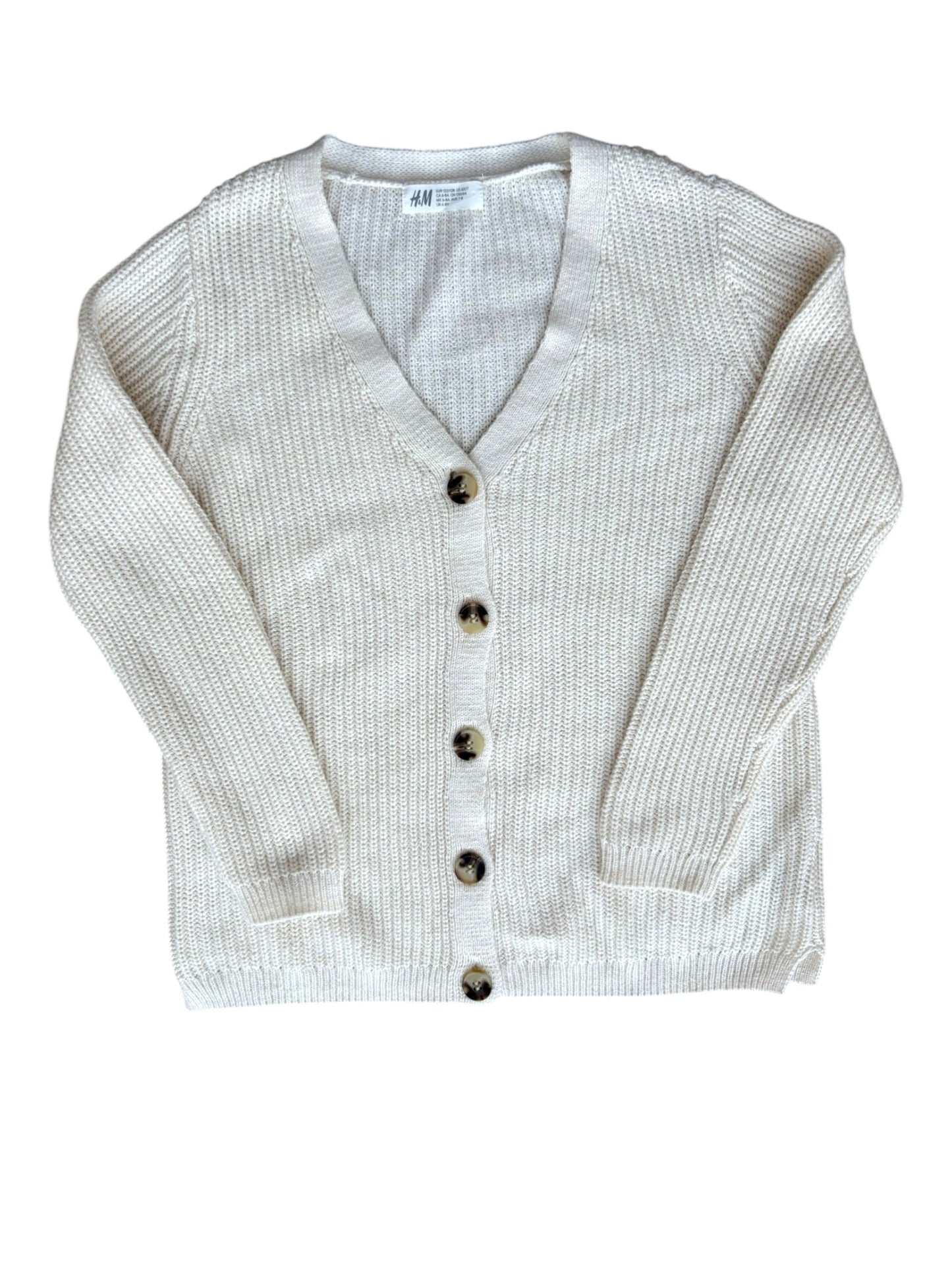 Cardigan en maille crème H&M (6-8 ans)