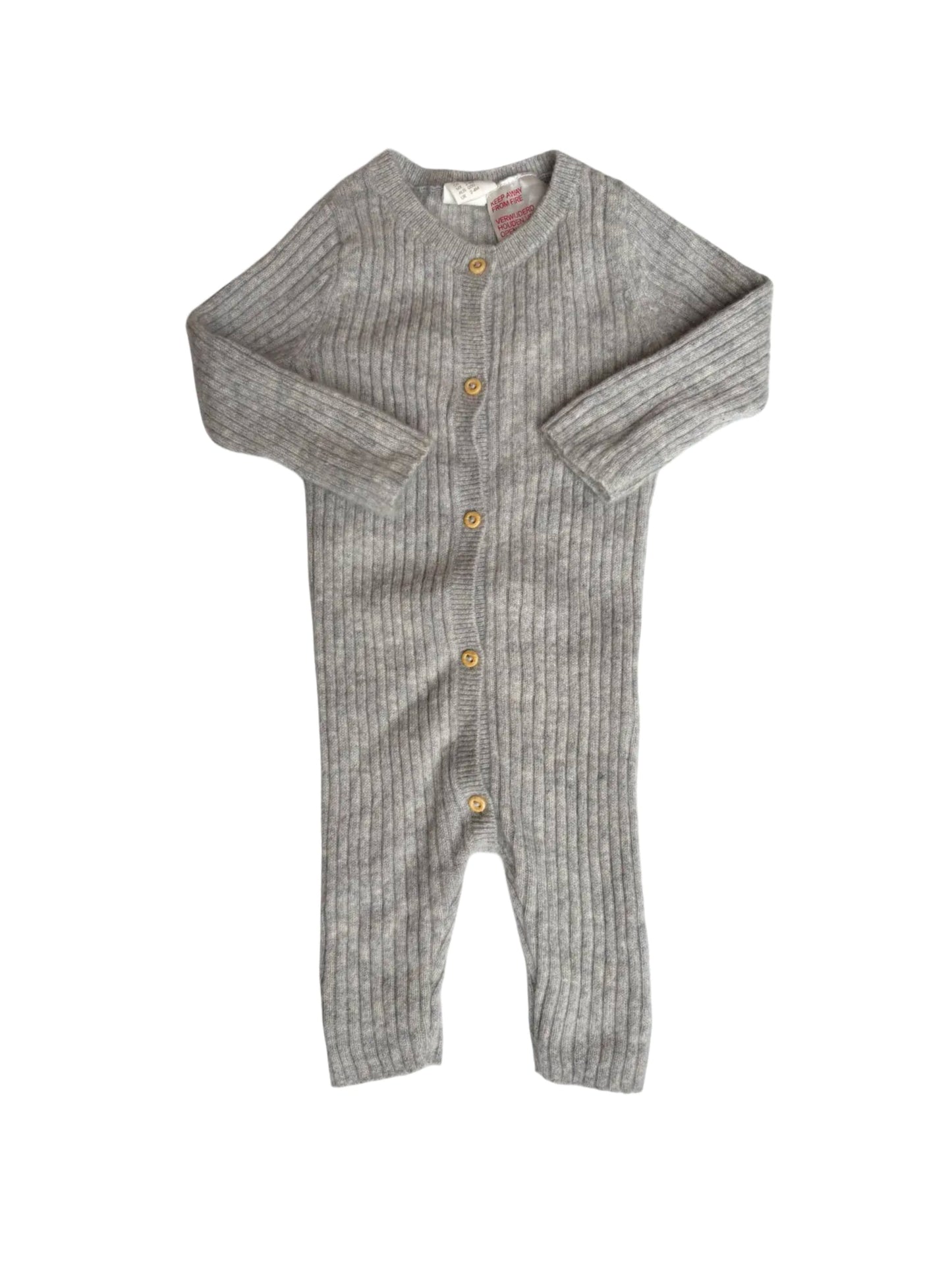 H&M Grey Ribbed Romper (3M)