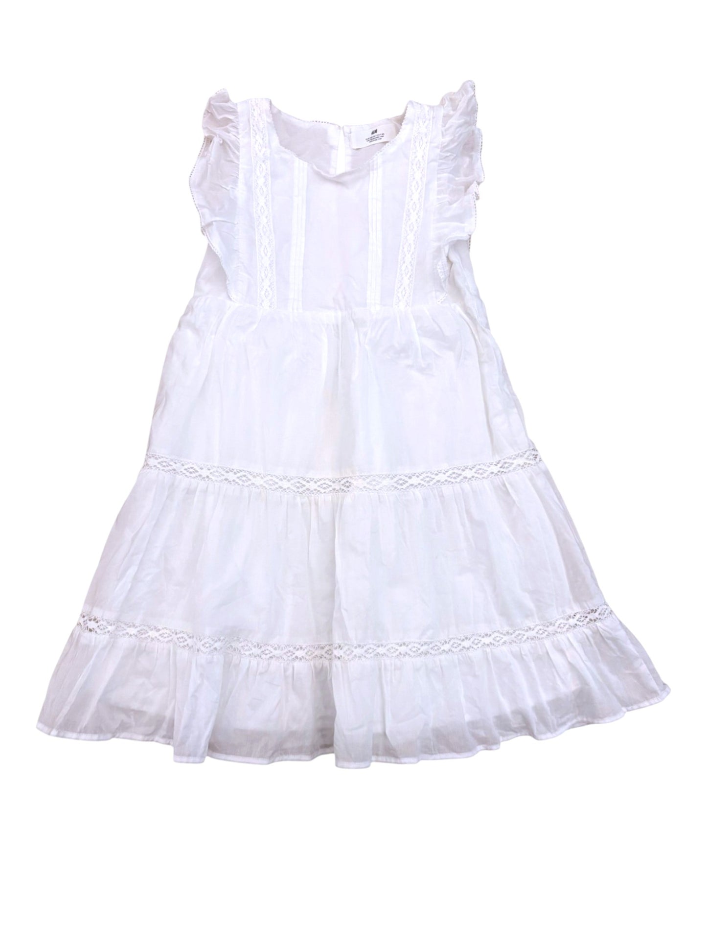 H&M Weißes Spitzenkleid (7-8 Jahre)