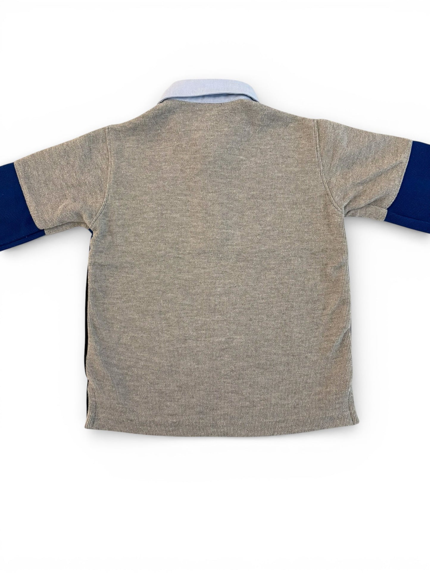 Harmont & Blaine Blue & Grey Colorblock Polo size 4Y / 104 - second hand baby clothing