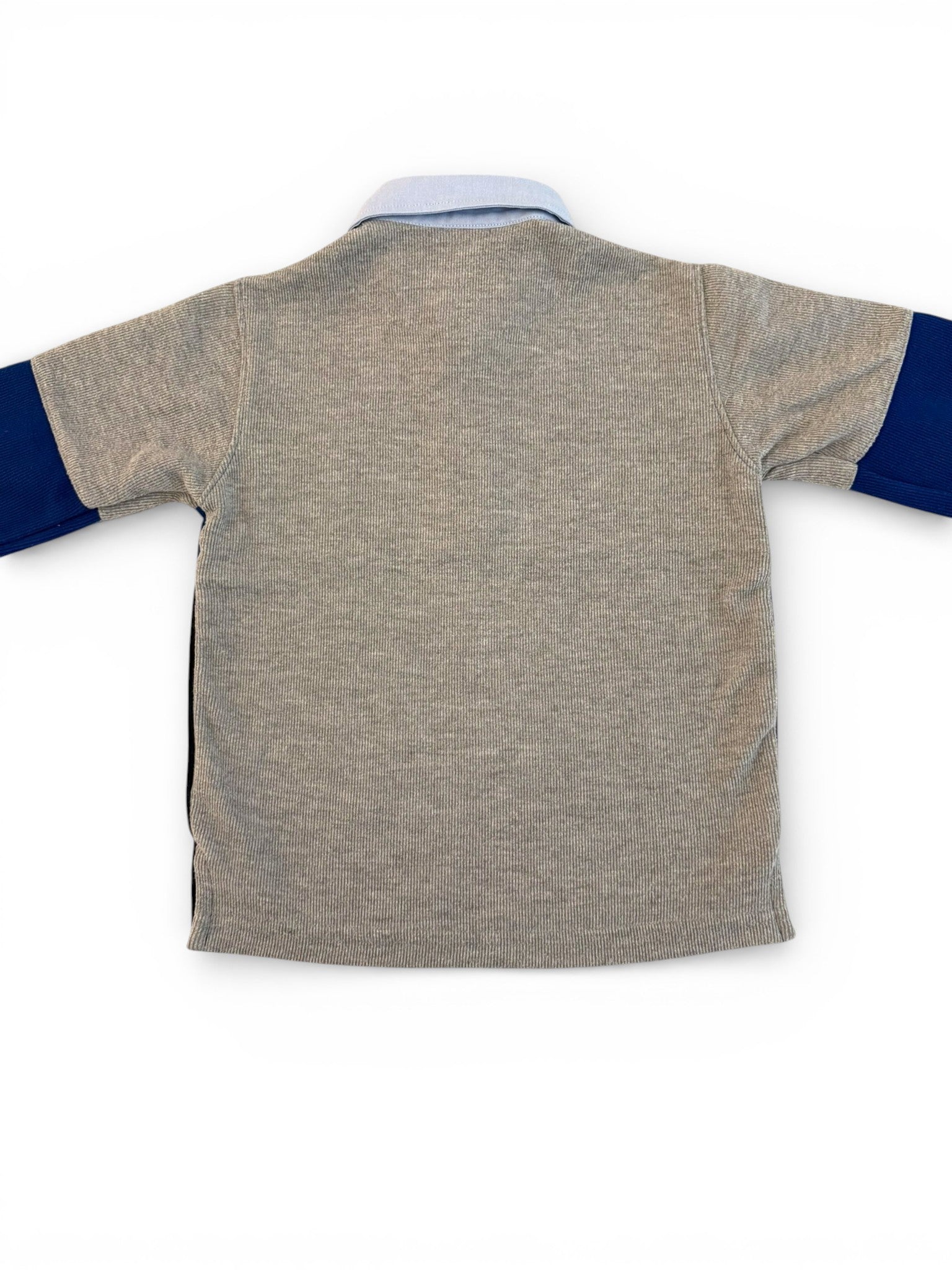 Harmont & Blaine Blue & Grey Colorblock Polo size 4Y / 104 - second hand baby clothing