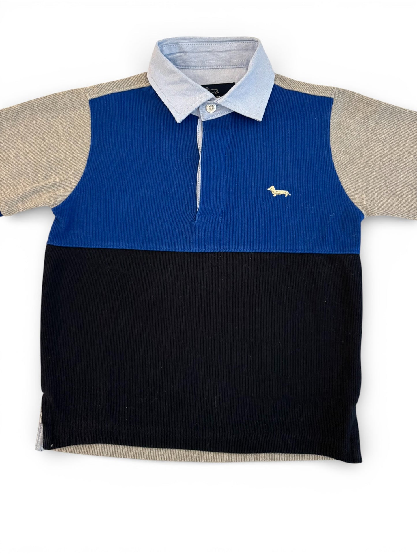 Harmont & Blaine Blue & Grey Colorblock Polo size 4Y / 104 - second hand baby clothing